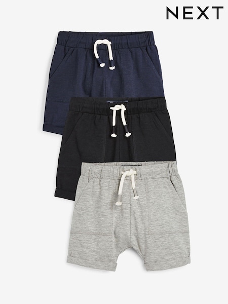 Azul marino/gris/negro - Lightweight Jersey Shorts 3 Pack (3mths-7yrs) (361282) | 17 € - 22 €