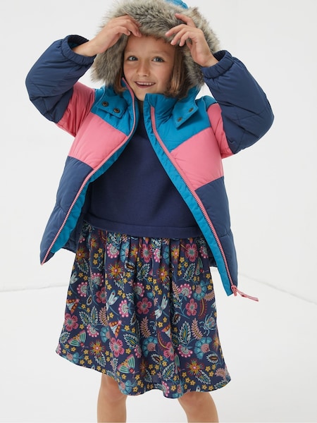 Albastru/roz - FatFace Elsie Padded Jacket (361529) | 206 LEI