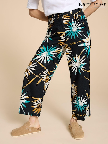 Brown/Black - White Stuff Linen Blend Harper Trousers (361667) | 275 LEI