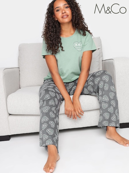 M&Co Blue Wide Leg Top and Trousers Set (362436) | €8