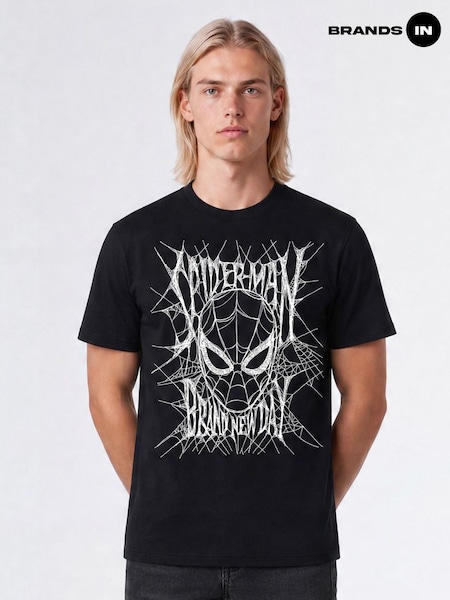 Black - Regular Brands In Marvel Spider-man Brand New Day Mono Web T-shirt