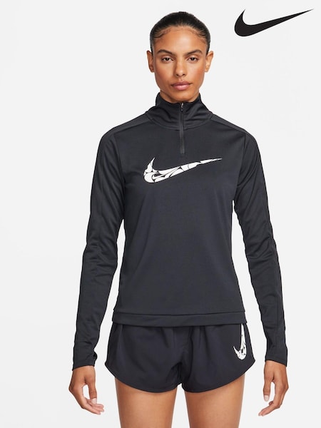 Nike Black Swoosh Dri-FIT Half Zip Mid Layer (363618) | €23