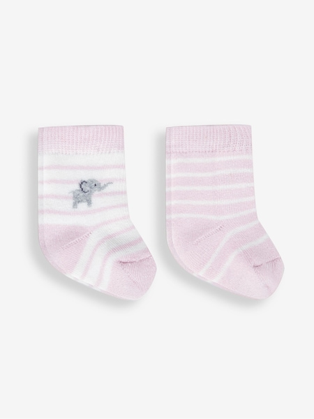 Rosa elefante - JoJo Maman Bébé 2-Pack Baby Socks (364217) | 11 €