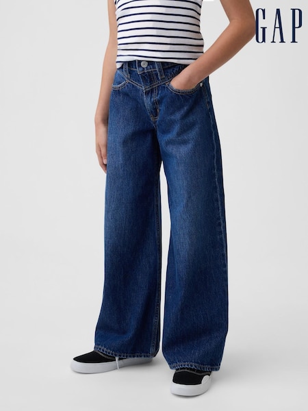 Dark Wash Yoke Front - Gap Low Rise Embroidered I Heart Ny Baggy Jeans (5-13yrs)
