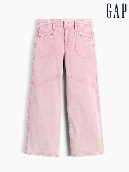 Pink - Gap Low Rise Stride Wide-leg Jeans (5-13yrs)