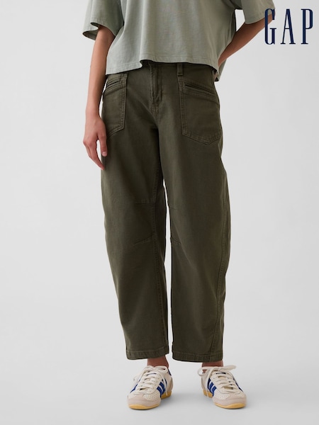 Vert - Gap Jean baril taille haute (5-13ans)