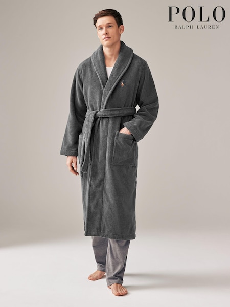 Polo Ralph Lauren Dark Grey Shawl Collar Dressing Gown (365273) | €179