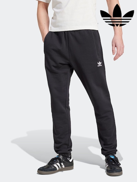 adidas original Black Trefoil Essentials 100% Cotton Joggers (365363) | $37