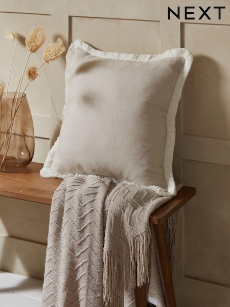 Natural Dalby Fringe Trim 50 x 50cm Cushion (365979) | €16