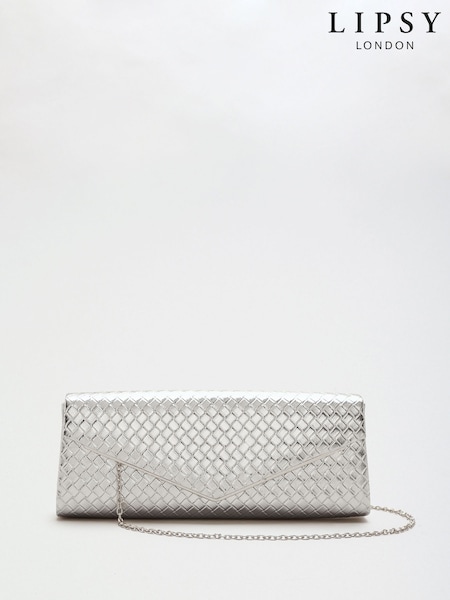 Silver - Lipsy Envelope Clutch