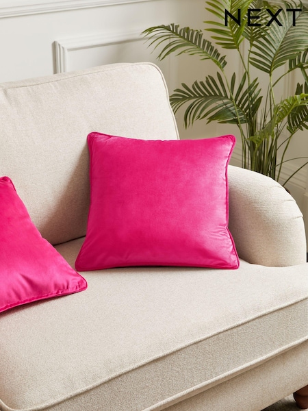 Fuchsia Pink 43 x 43cm Matte Velvet Cushion (366248) | € 11