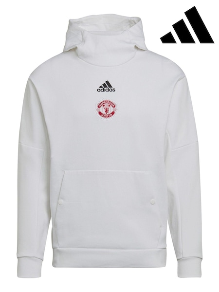 adidas White Manchester United Travel Hoodie (366277) | 535 zł