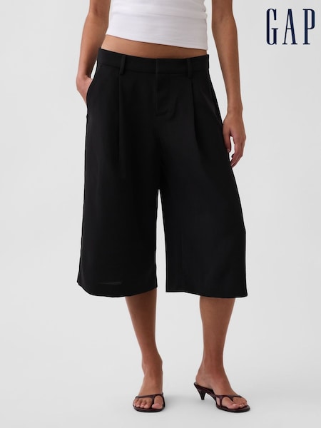 Schwarz - Gap Culotten-Hosen mit niedrigem Bund