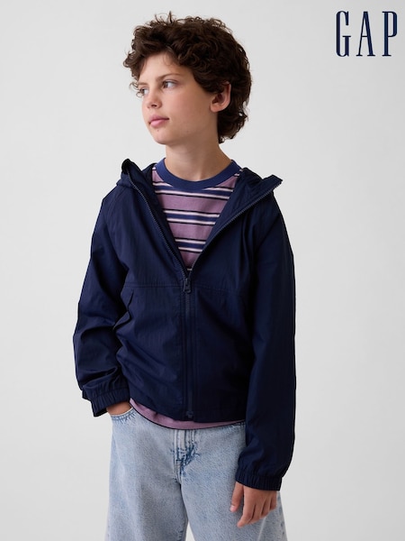 Navy - Gap Relaxed Windbreaker (4-13yrs)