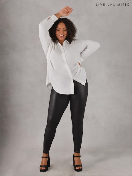 Live Unlimited Black Curve Faux Leather Leggings (367216) | R$ 375
