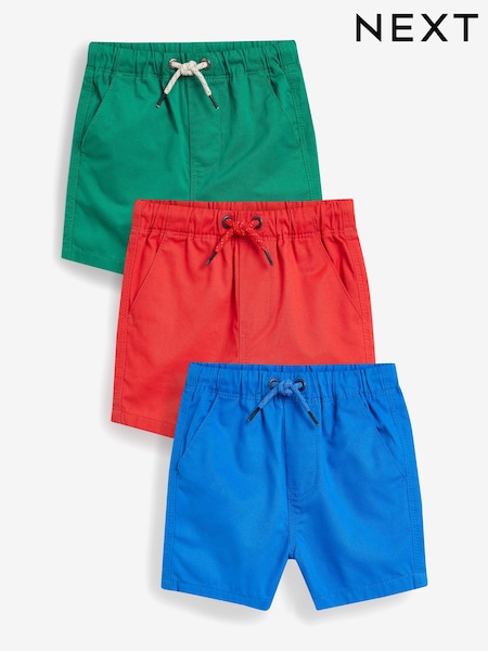 Rdeča/kobaltno zelena - Pull On Shorts 3 Pack (3mths-7yrs) (367374) | € 13 - € 18