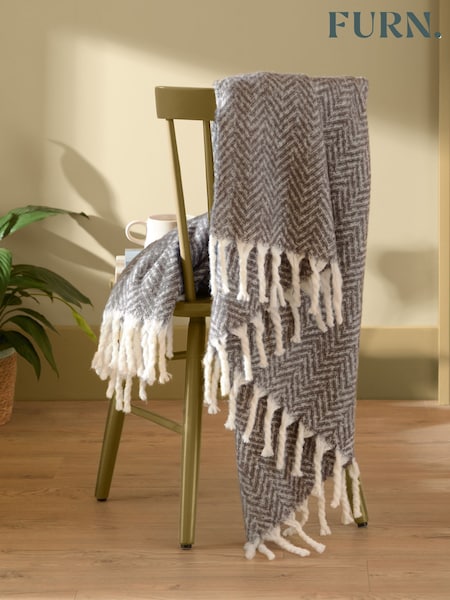 Furn Tweedie Brushed Herringbone 130x180cm Throw