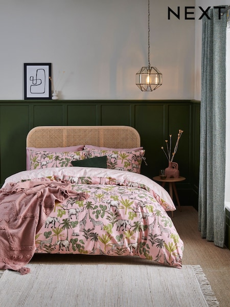 Pink Safari Reversible 100% Cotton Duvet Cover and Pillowcase Set (367960) | €22 - €48