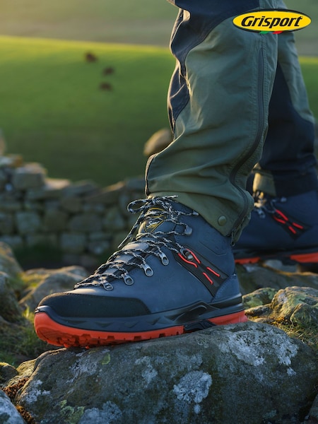 Blue - Regular Grisport Pathway Wide Fit Walking Boots