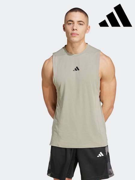 adidas Green Designed For Training Workout Tank Top (368584) | R$ 275