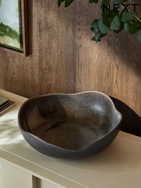 Black Extra Large Reactive Glaze Decorative Bowl (368923) | $72