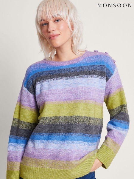Monsoon Sasha Stripe Jumper (369931) | 232 LEI