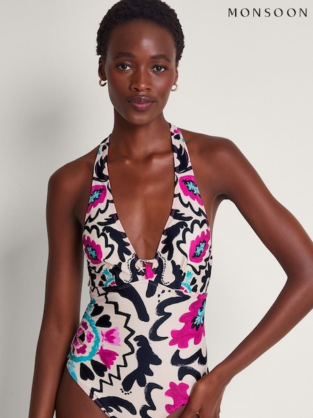 Monsoon Avelle Halterneck Swimsuit (370209) | 232 LEI