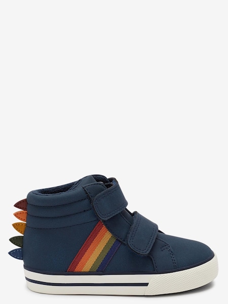 Navy Blue Spike Wide Fit (G) Warm Lined Touch Fastening Boots (370478) | €14 - €16