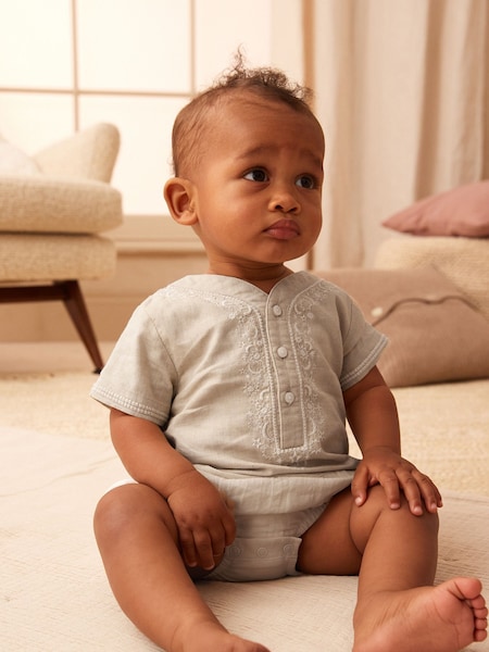 Neutral Woven Top And Bottoms Set (0mths-2yrs) (370607) | €7 - €7.50