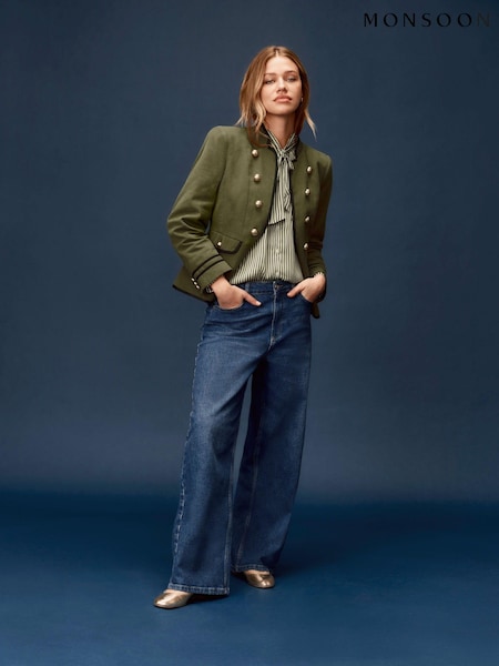 Monsoon Blue Megan Military Jacket (370633) | €79