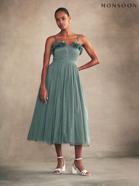 Monsoon Amber Corsage Midi Dress (370868) | €49