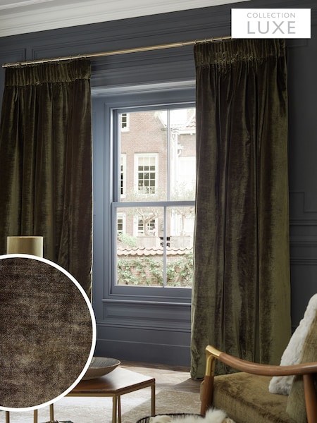 Collection Luxe Heavyweight Plush Velvet Pencil Pleat Curtains (370983) | 98 € - 188 €