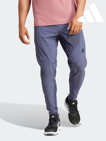 adidas Blue Designed for Training Hybrid Joggers (372156) | AED145