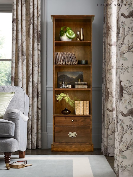 Laura Ashley Dark Chestnut Garrat 2 Drawer Single Bookcase (372204) | €1,002