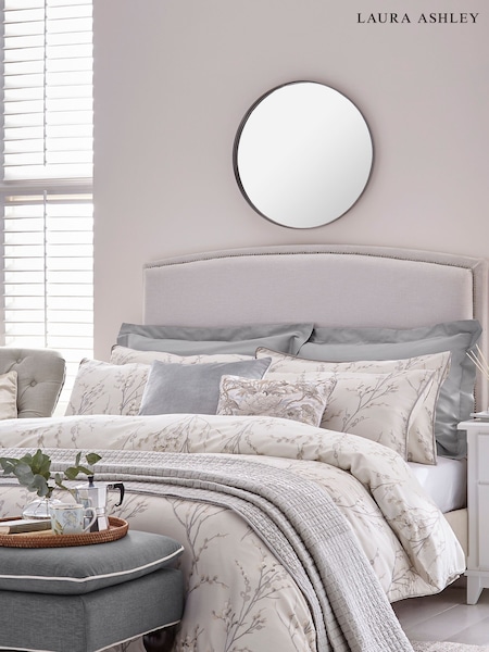 Laura Ashley Dove Grey Pussy Willow 100% Cotton Duvet Cover and Pillowcase Set (372338) | AED262 - AED495