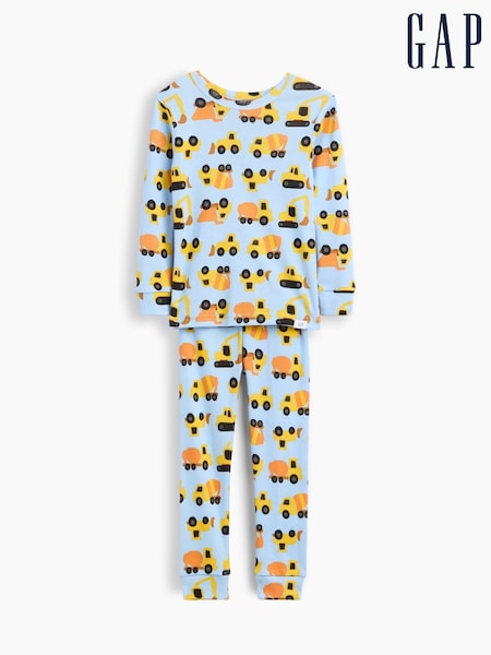 Blue - Gap Brushed Cotton Construction Truck Pyjamas Set (6mths-5yrs)