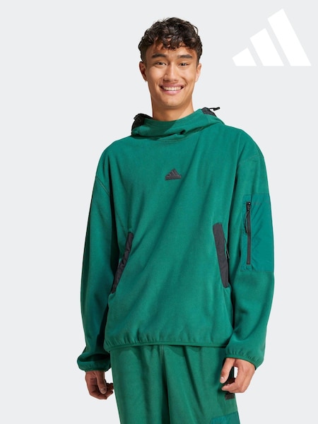 adidas Green City Escape Polar Fleece Hoodie (372439) | 173 QAR