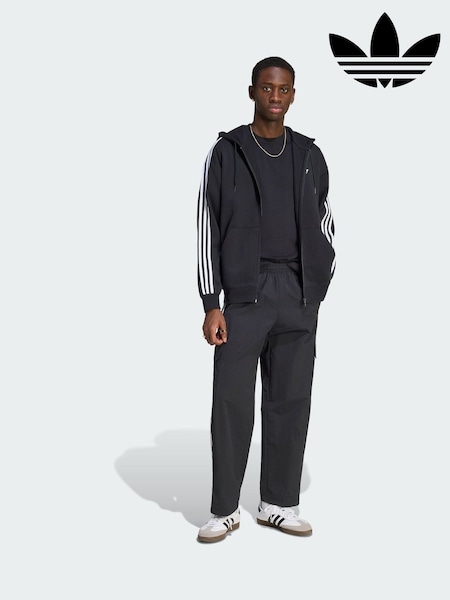 Black - Regular Adidas Originals Adicolor Oversize Full-zip Hoodie