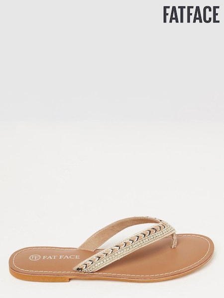 FatFace Natural Lana Beaded Flip Flops (372900) | €27