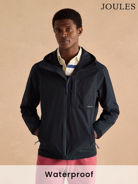 כחול כהה - Joules Ayston Lightweight Waterproof Coat (373061) | ‏397‏₪