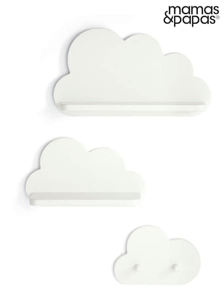 Mamas & Papas White Cloud Shelves and Coat Hook Set (373115) | €53
