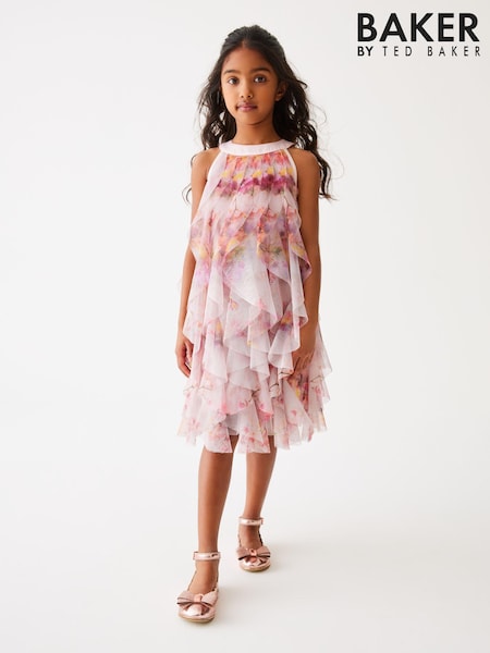 Baker by Ted Baker Pink Floral Tulle Dress (373165) | € 30 - € 33