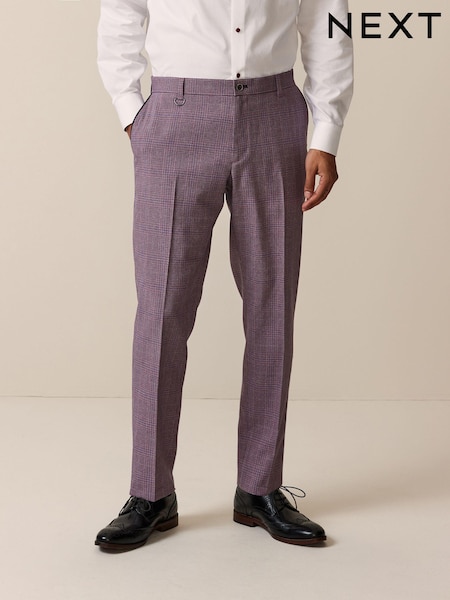 Розовый - Зауженный крой - Check Smart Trousers (373358) | €7