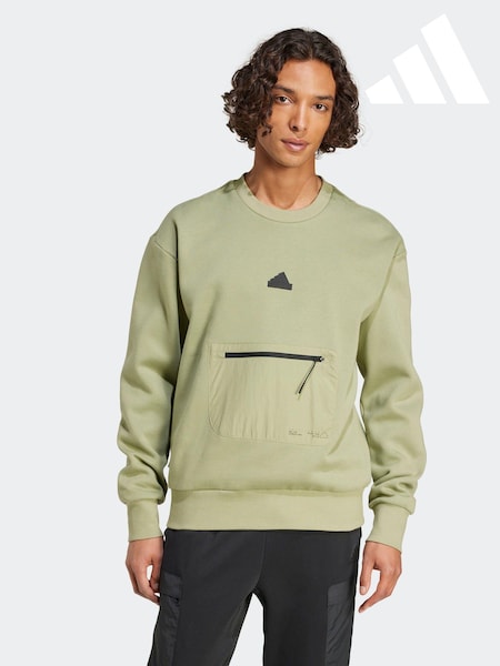 adidas Green Crew Sweatshirt (374003) | AED183