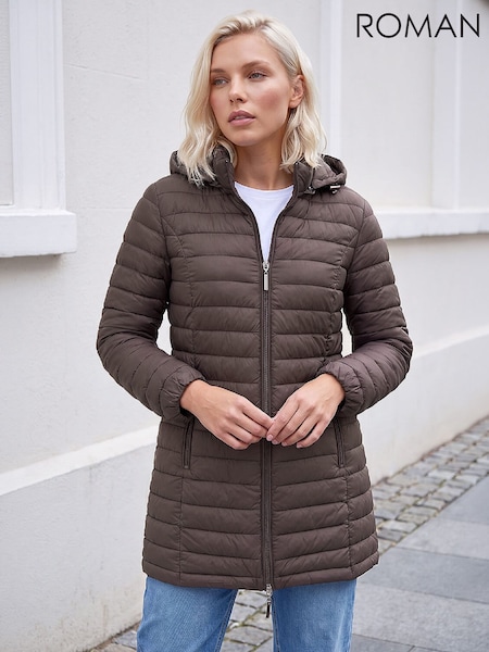 Brown - Roman Petite Puffer Coat