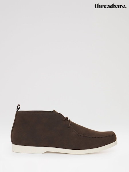 Brown - Regular Threadbare Faux Suede Moccasin Boots