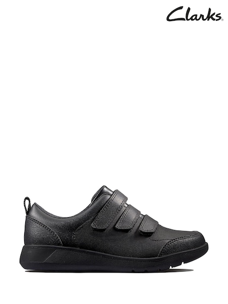 Clarks Black Scape Sky Kids Shoes (375063) | €28