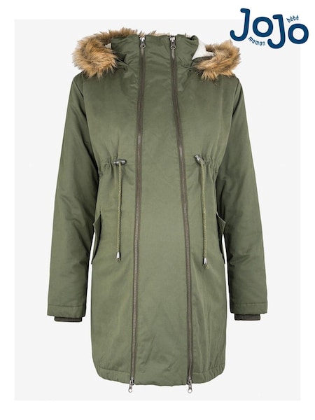 צבע חאקי - Jojo Maman Bébé 2-in-1 Cosy Maternity Parka (375612) | ‏448‏₪