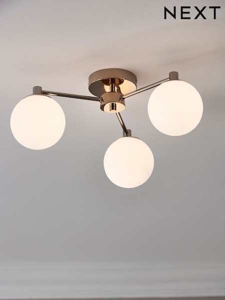 Gold Pasadena 3 Light Flush Ceiling Light (375663) | €92
