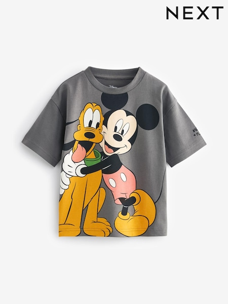 Grey Short Sleeve Mickey 100% Cotton T-Shirt (6mths-8yrs) (375779) | € 8 - € 10